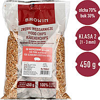 Деревна щепа для копчення/грилю 70% вільха + 30% бук - 450 г (клас 2)