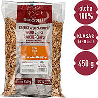 Деревна щепа тріска для копчення/грилю, вільха - 450 г (клас 8)