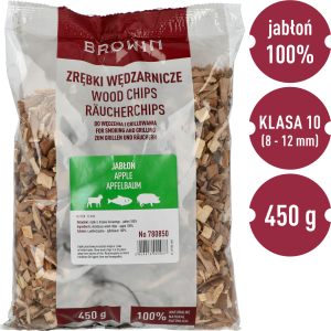 Деревна щепа для копчення/грилю, яблуня - 450 г (клас 10)