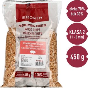 Деревна щепа для копчення/грилю 70% вільха + 30% бук - 450 г (клас 2)