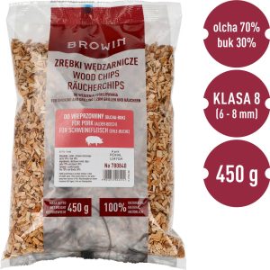 Деревна тріска для копчення/грилю 70% вільха + 30% бук - 450 г (клас 8)