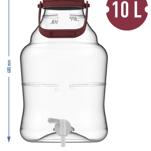 Бутель для вина пластиковий з краном, 10л Browin