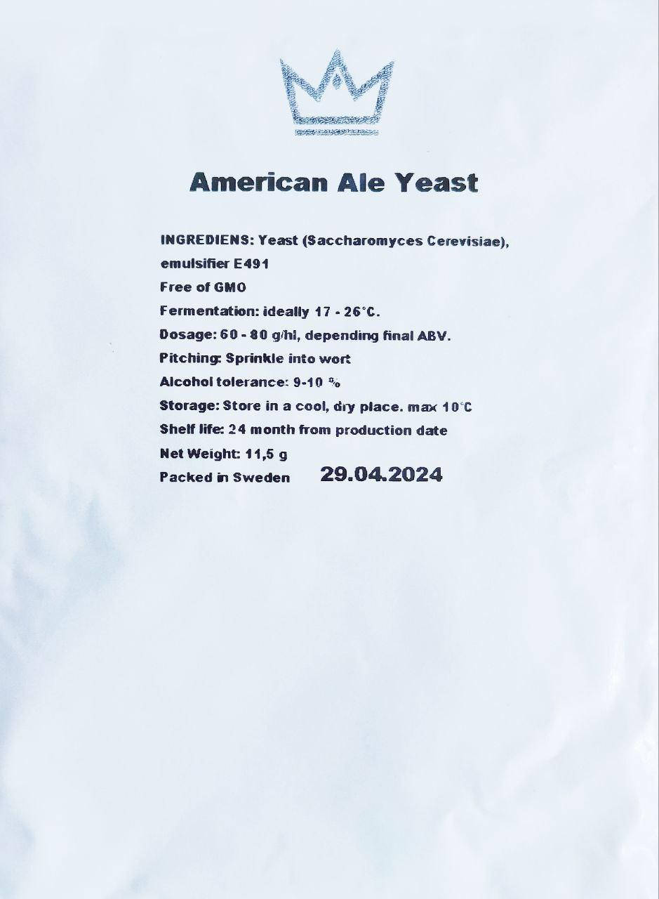 Дріжджі для пива CROWN AMERICAN ALE 11,5г