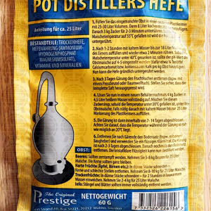 Prestige Турбо дрожжи Pot Distillers 18% для фруктовых браг (распродажа)