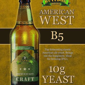 Сухі пивоварні дріжджі BullDog B5, American West, 10 м