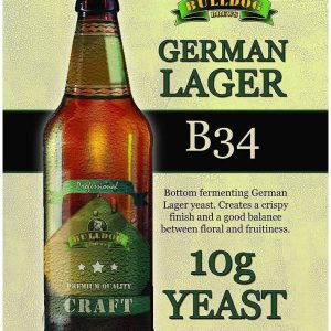 Сухі пивоварні дріжджі BullDog B34, German Lager, 10 м