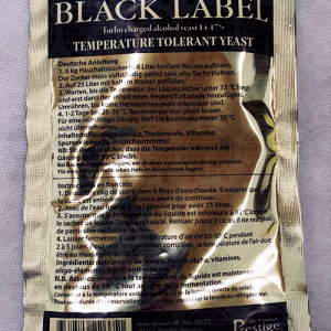 Prestige Дріжджі Турбо Black Label (безплатна доставка з ЄС від виробника)