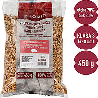 Деревна тріска для копчення/грилю 70% вільха + 30% бук - 450 г (клас 8)