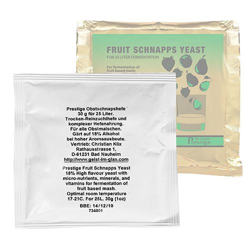 Дріжджі для фруктових браг на 25л Fruit Schnapps Prestige 22676