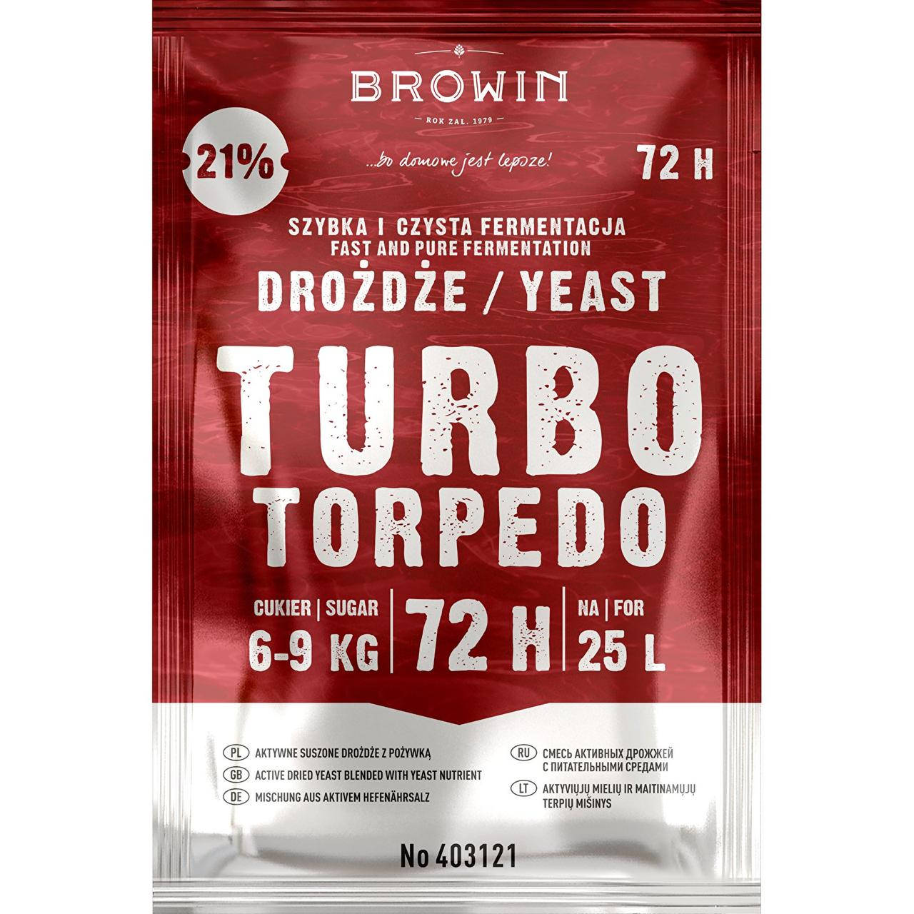 Дріжджі Turbo Torpedo 72H, 21% Browin 403121 - Зображення 3