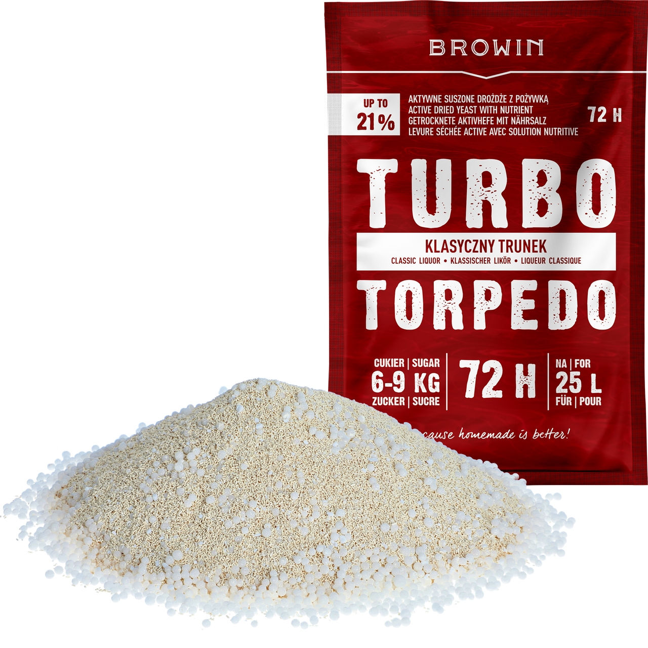 Дріжджі Turbo Torpedo 72H, 21% Browin 403121 - Зображення 6