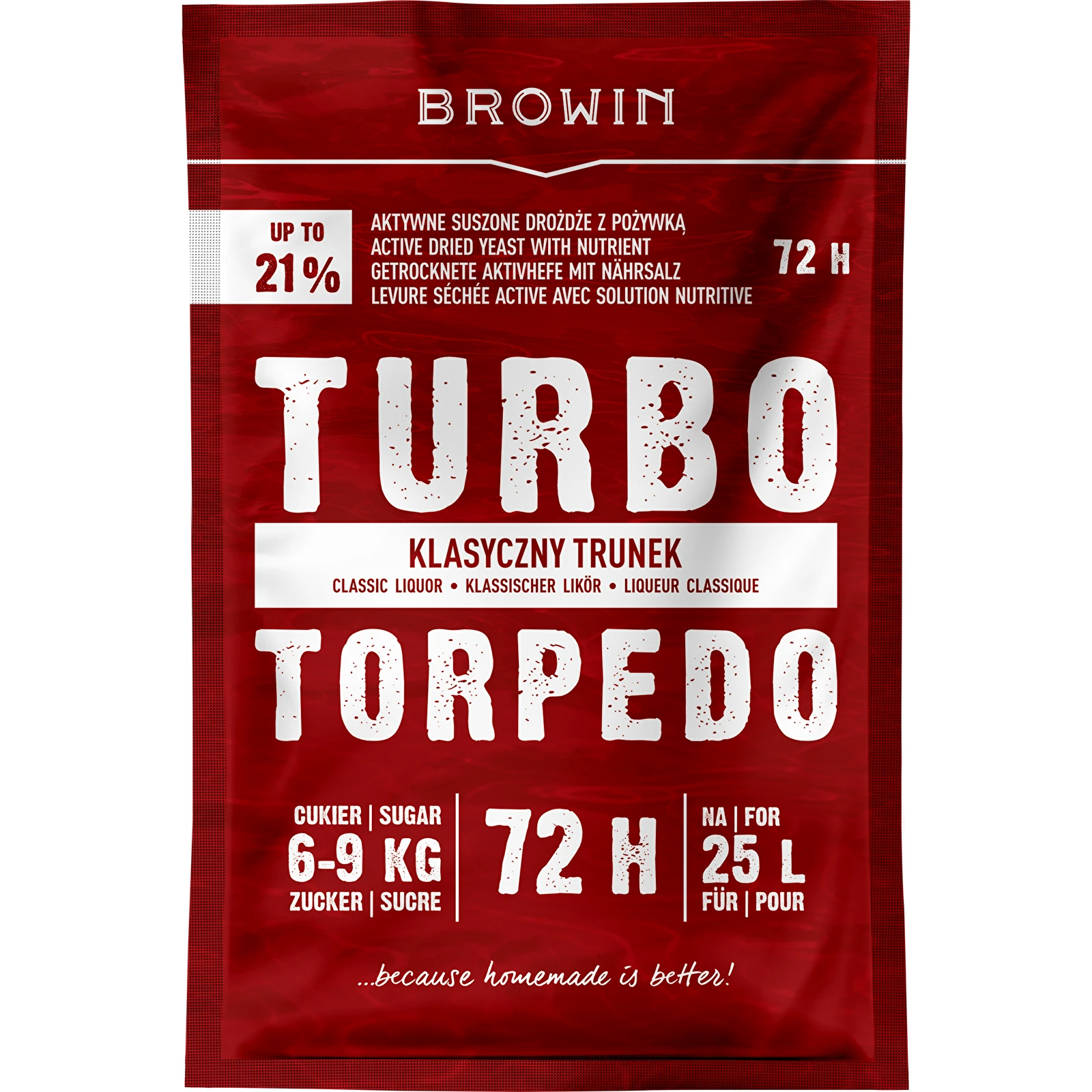 Дріжджі Turbo Torpedo 72H, 21% Browin 403121 - Зображення 2
