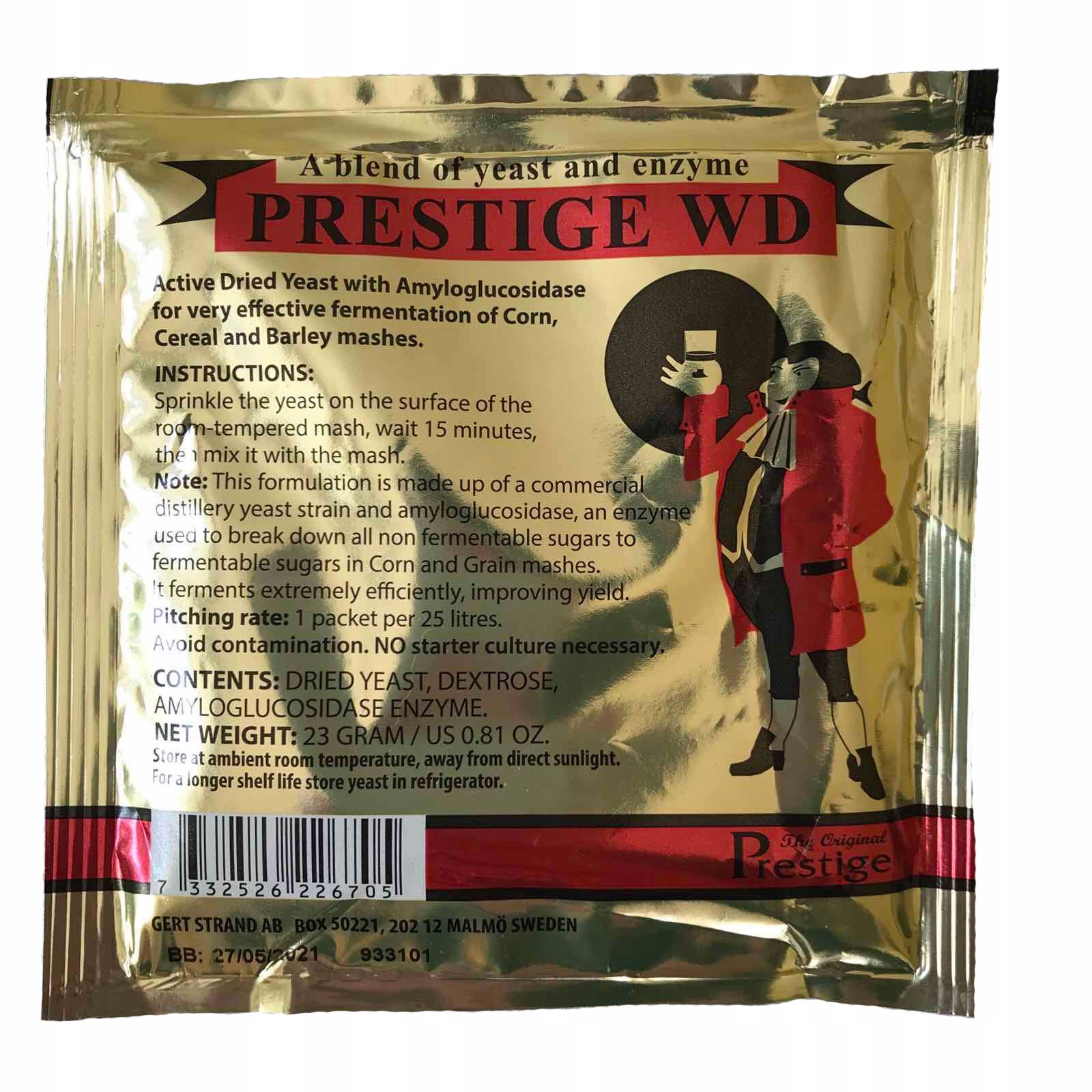 Дріжджі для віскі на 25л WD з аміноглюкозідазою Prestige 22670 - Зображення 2